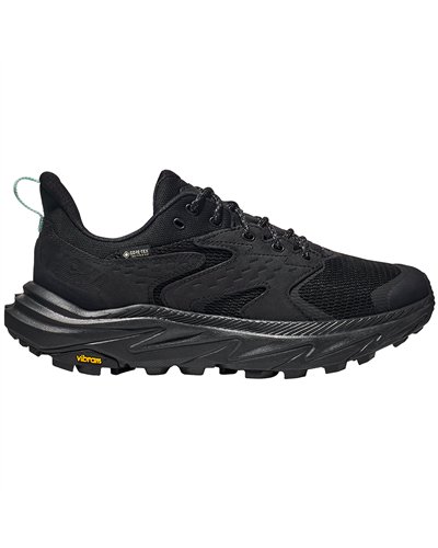 Hoka Anacapa 2 Low GTX Gore-Tex Women's Hiking Shoes, Black/Black (Nubuck Leather)
