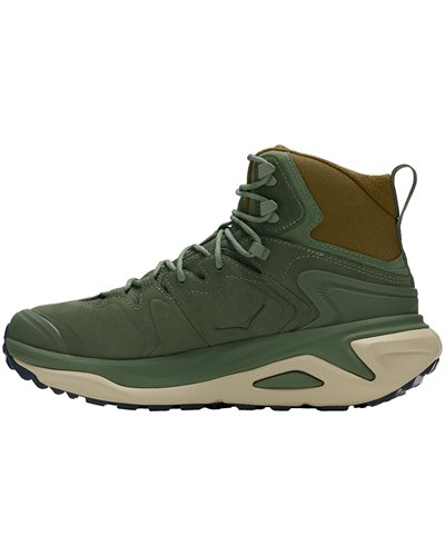 Hoka Kaha 3 GTX Gore-Tex Men's Waterproof Hiking Boots, Nettle Leaf/Barley Flour (Nubuck Leather)