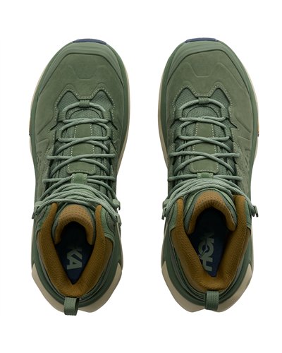 Hoka Kaha 3 GTX Gore-Tex Men's Waterproof Hiking Boots, Nettle Leaf/Barley Flour (Nubuck Leather)