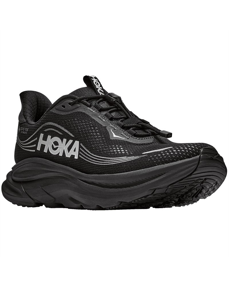 Hoka Clifton 11 GTX Gore-Tex Wide Scarpe Running Uomo, Black/Black