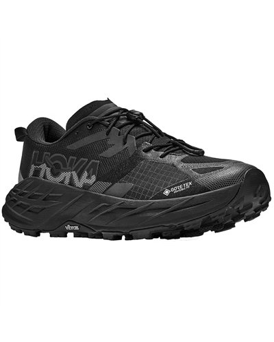 Hoka Speedgoat 7 GTX Gore-Tex Men's Trail Running Shoes, Black/Carbon Black