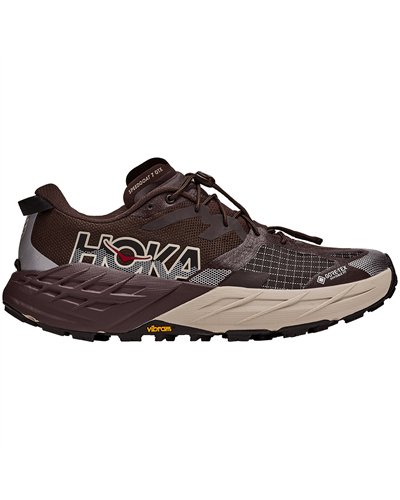 Hoka Speedgoat 7 GTX Gore-Tex Men's Trail Running Shoes, Spiced Chocolate/River Rock Grey