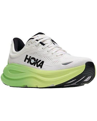 Hoka Bondi 9 Scarpe Running Donna, White/Tart Apple