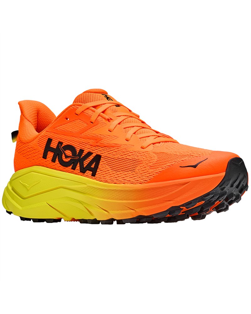 Hoka Challenger 8 Scarpe Trail Running Uomo, Neon Tangerine/Hoka Citrus