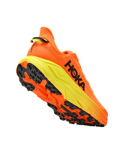 Hoka Challenger 8 Men's Trail Running Shoes, Neon Tangerine/Hoka Citrus