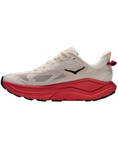 Hoka Challenger 8 Women's Trail Running Shoes, Alabaster/Burnt Red