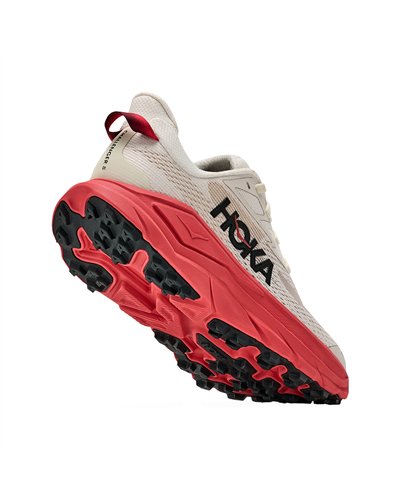 Hoka Challenger 8 Women's Trail Running Shoes, Alabaster/Burnt Red