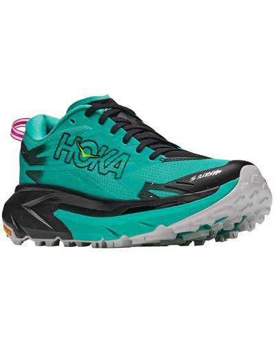Hoka Mafate 5 Scarpe Trail Running Donna, Black/Electric Aqua