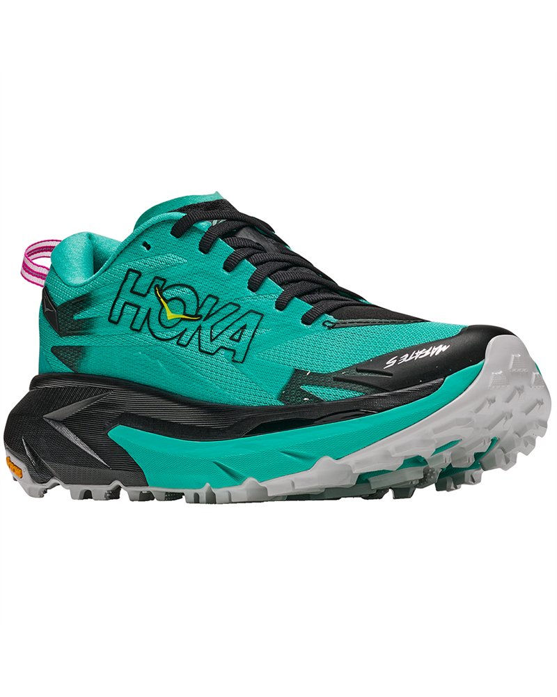Hoka Mafate 5 Scarpe Trail Running Donna, Black/Electric Aqua