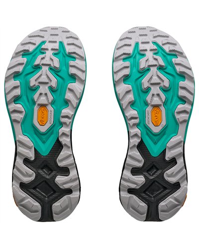 Hoka Mafate 5 Women's Trail Running Shoes, Black/Electric Aqua