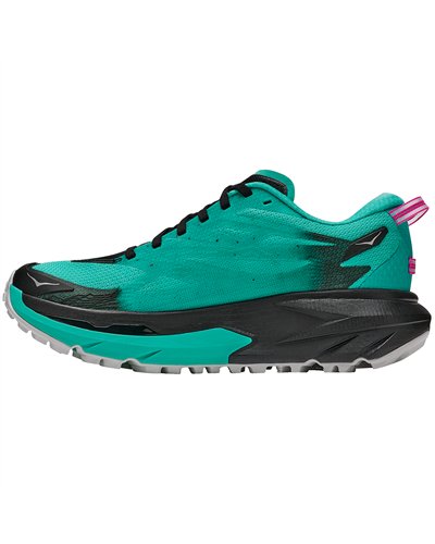 Hoka Mafate 5 Scarpe Trail Running Donna, Black/Electric Aqua