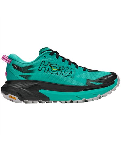 Hoka Mafate 5 Scarpe Trail Running Donna, Black/Electric Aqua