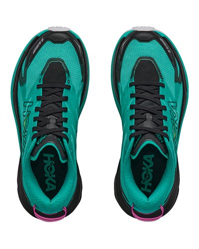 Hoka Mafate 5 Scarpe Trail Running Donna, Black/Electric Aqua