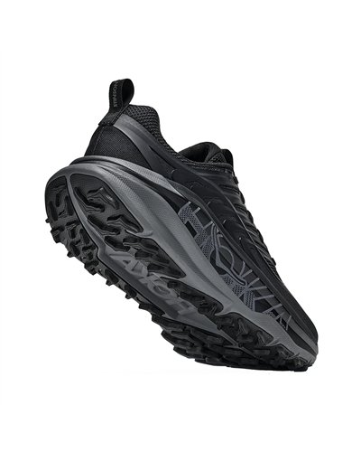 Hoka Stinson 8 Men's Trail Running Shoes, Black/Outer Orbit