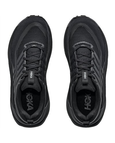 Hoka Stinson 8 Men's Trail Running Shoes, Black/Outer Orbit