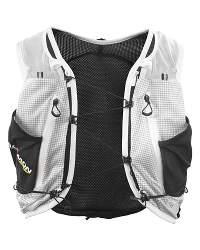 Salomon ADV Skin Cross Season Race Flag 15 Zaino Gilet Impermeabile Idrico Compatibile Running, White/Black
