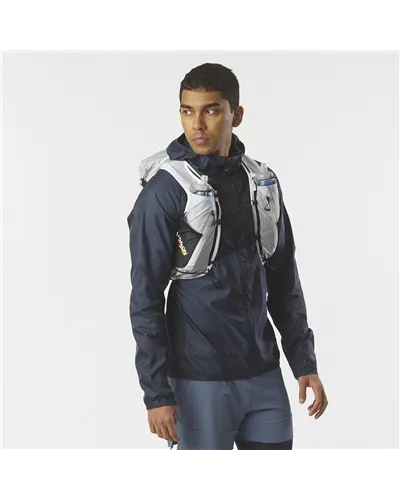 Salomon ADV Skin Cross Season Race Flag 15 Zaino Gilet Impermeabile Idrico Compatibile Running, White/Black