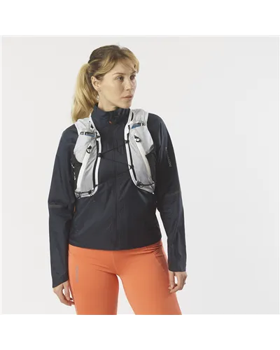 Salomon ADV Skin Cross Season Race Flag 15 Zaino Gilet Impermeabile Idrico Compatibile Running, White/Black