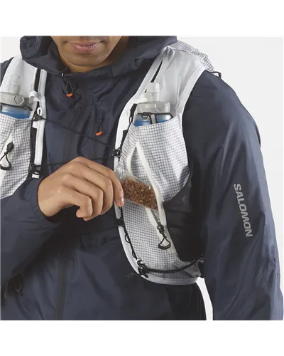 Salomon ADV Skin Cross Season Race Flag 15 Zaino Gilet Impermeabile Idrico Compatibile Running, White/Black