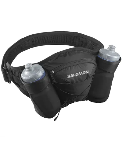 Salomon Cross Belt 2 Marsupio Idrico Running, Black/Ebony (2 Borracce da 400 ml Incluse)