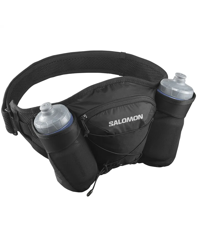Salomon Cross Belt 2 Marsupio Idrico Running, Black/Ebony (2 Borracce da 400 ml Incluse)