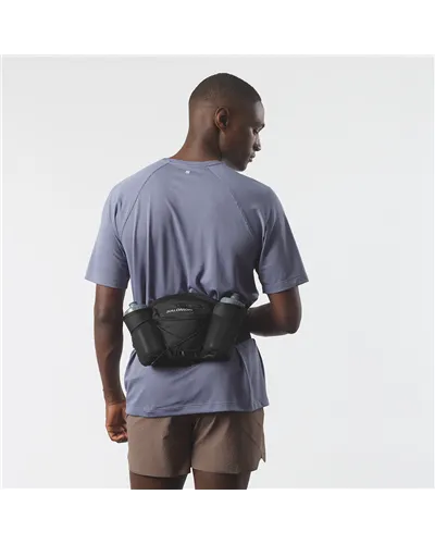Salomon Cross Belt 2 Marsupio Idrico Running, Black/Ebony (2 Borracce da 400 ml Incluse)