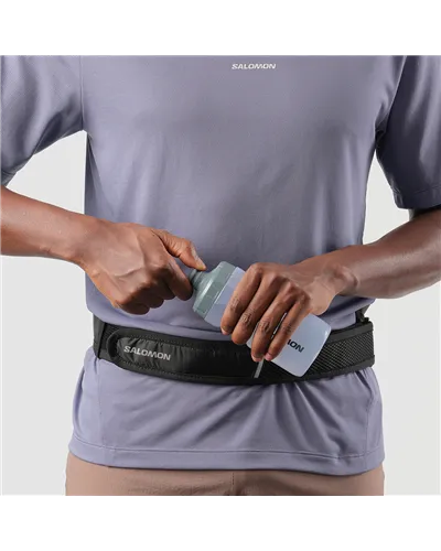 Salomon Cross Belt 2 Running Waist Pack, Black/Ebony (2 400 ml Bottles Included)