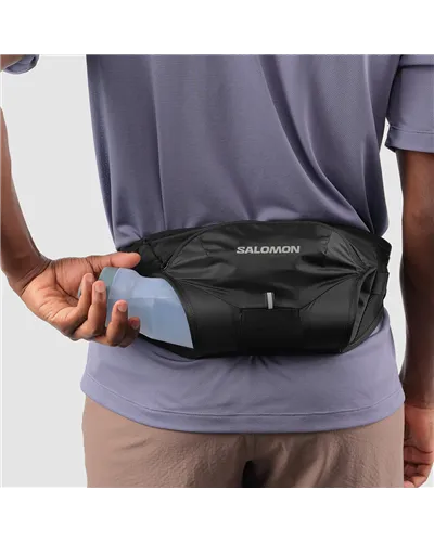 Salomon Cross Belt 1 Marsupio Idrico Running, Black (Borraccia da 400 ml Inclusa)