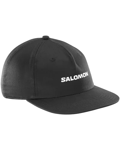 Salomon Logo Flat Cap, Deep Black