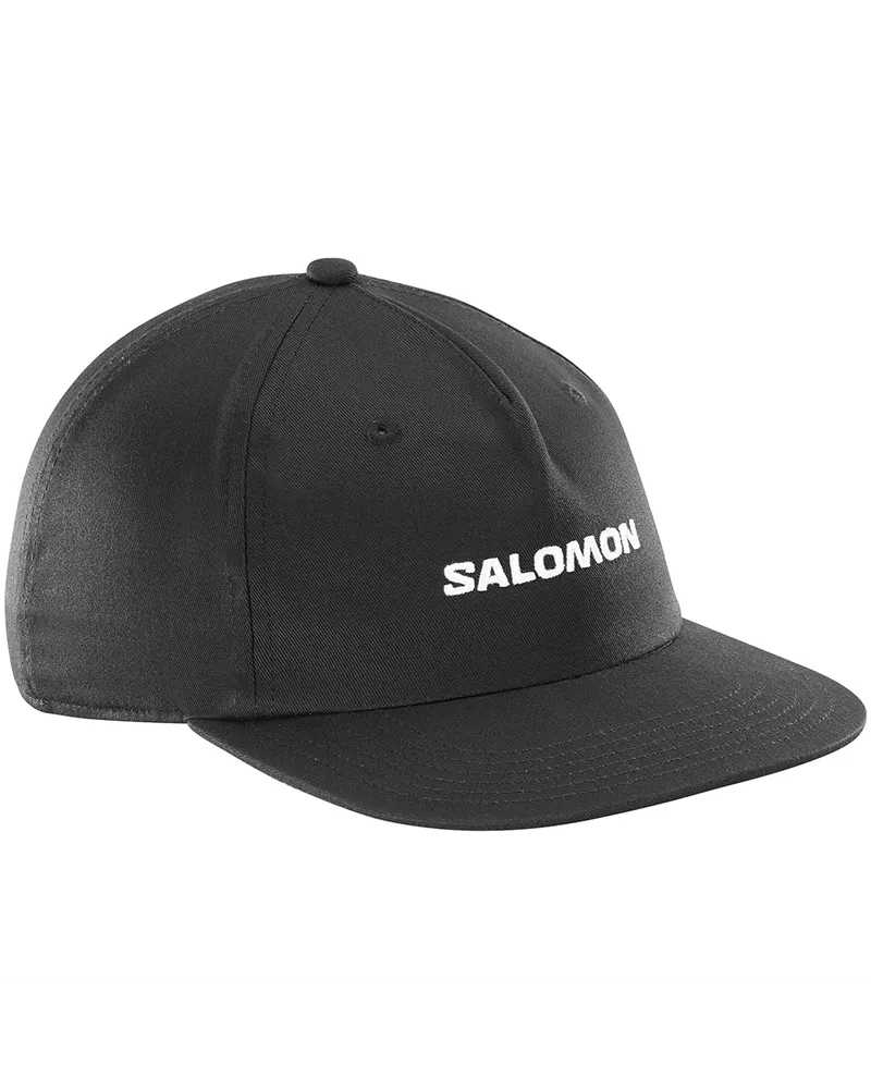 Salomon Logo Flat Cap, Deep Black