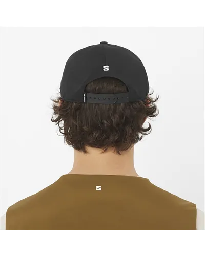 Salomon Logo Flat Cap, Deep Black