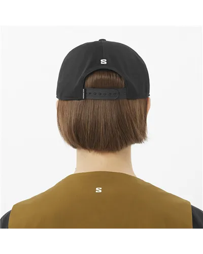Salomon Logo Flat Cap, Deep Black
