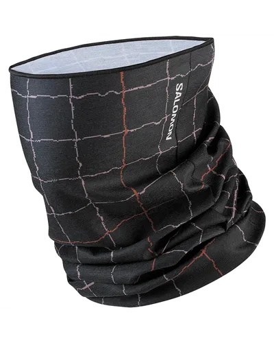 Salomon GFX Neck Gaiter, Deep Black/Burnt Umber/Antler (One Size Fits All)