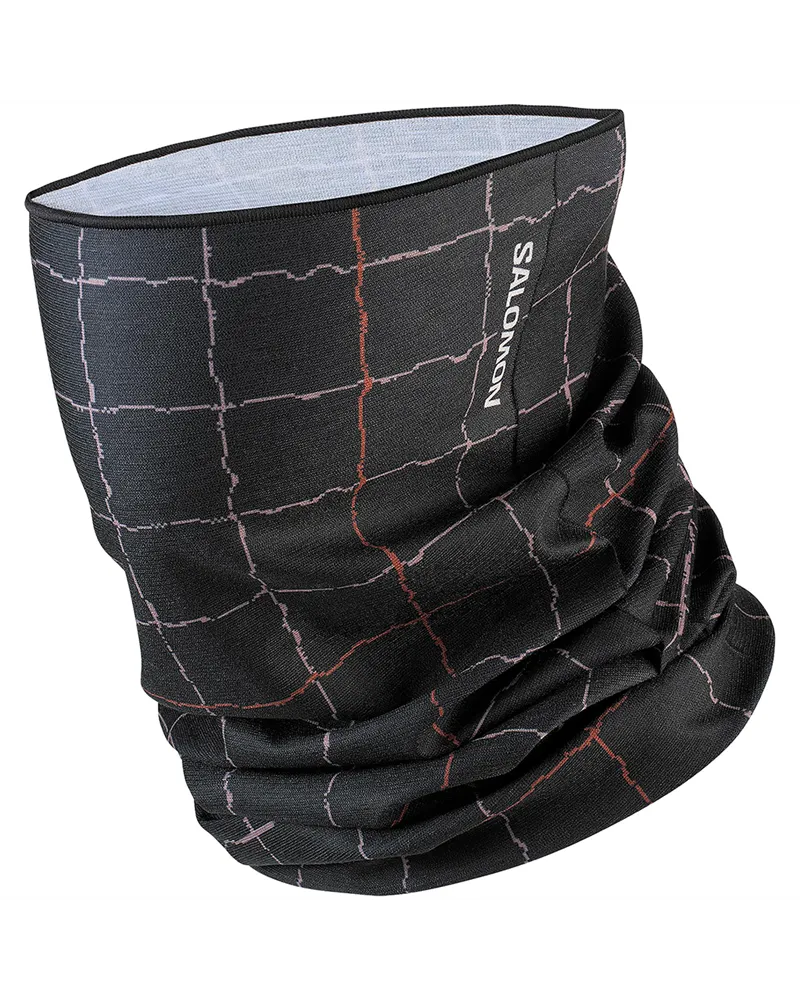 Salomon GFX Neck Gaiter, Deep Black/Burnt Umber/Antler (One Size Fits All)