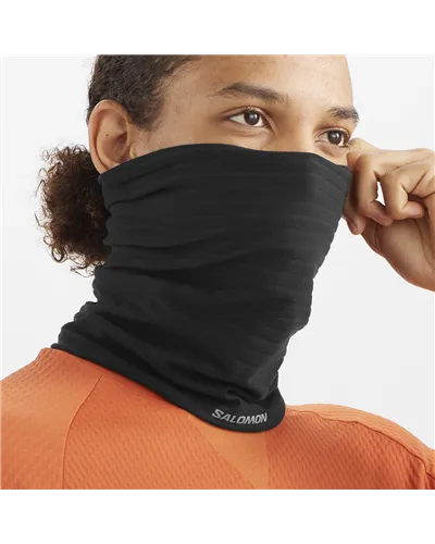 Salomon Warm Neck Gaiter, Deep Black (One Size Fits All)