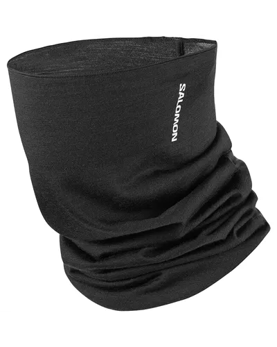 Salomon Merino Neck Gaiter, Deep Black (One Size Fits All)