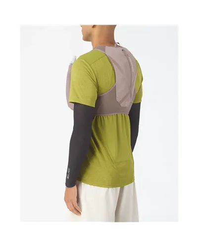 Salomon Gravel Skin 4 Set Zaino Gilet Idrico Running, Iron/Silver Cloud (2 Soft Flask da 500 ml Incluse)