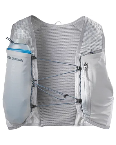 Salomon Hydra Access 4 Zaino Gilet Idrico Running, Alloy/Gray Violet/Spellbound (Soft Flask da 500 ml Inclusa)