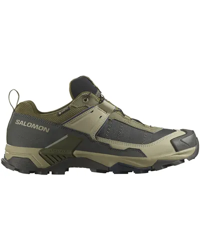 Salomon X Ultra 5 GTX Gore-Tex Men's Trekking Shoes, Martini Olive/Gray Green/Blue Nights