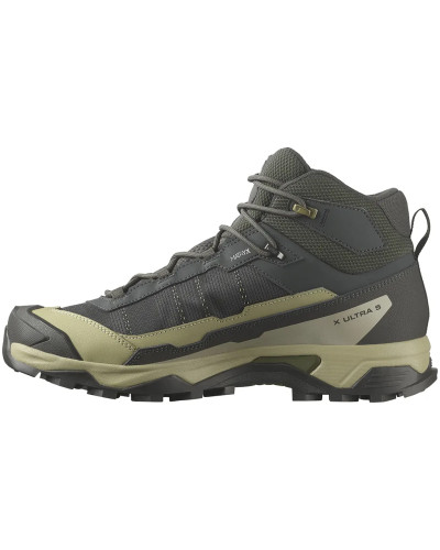 Salomon X Ultra 5 Mid GTX Gore-Tex Scarponi Trekking Uomo, Peat/Gray Green/Blue Nights