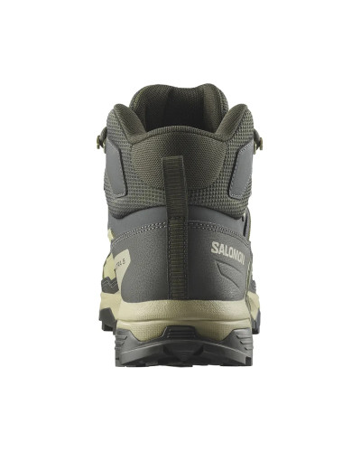 Salomon X Ultra 5 Mid GTX Gore-Tex Men's Trekking Boots, Peat/Gray Green/Blue Nights