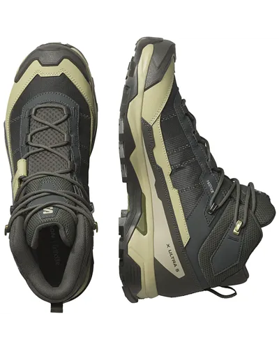 Salomon X Ultra 5 Mid GTX Gore-Tex Scarponi Trekking Uomo, Peat/Gray Green/Blue Nights