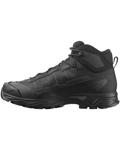 Salomon X Ultra 5 Mid Wide GTX Gore-Tex Men's Trekking Boots, Black/Asphalt/Castlerock