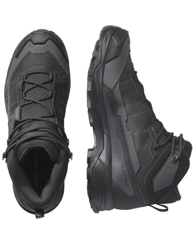 Salomon X Ultra 5 Mid Wide GTX Gore-Tex Scarponi Trekking Uomo, Black/Asphalt/Castlerock