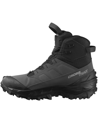 Salomon Crosstrak Powder WP Scarponi Trekking Impermeabili Uomo, Asphalt/Black/Sharkskin