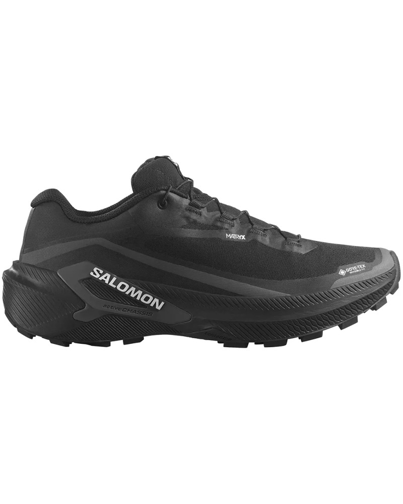 Salomon Genesis 2 GTX Gore-Tex Men's Trail Running Shoes, Black/Black/White