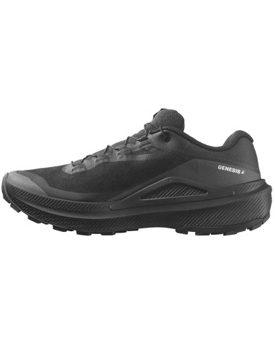 Salomon Genesis 2 GTX Gore-Tex Scarpe Trail Running Uomo, Black/Black/White