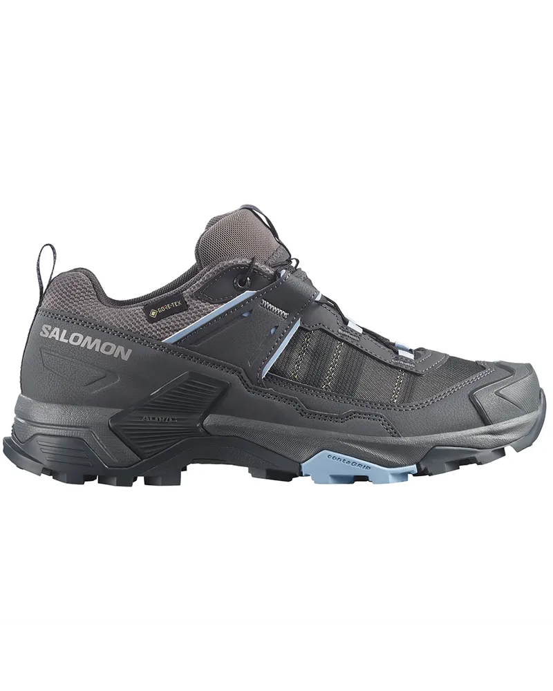 Salomon X Ultra 5 GTX Gore-Tex Women's Trekking Shoes, Asphalt/Castlerock/Brunnera Blue