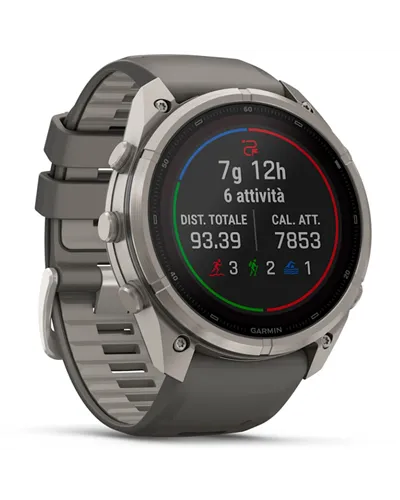 Garmin Fenix 9 Pro Solar inReach Case 51mm GPS Watch Wrist-Based HR, Titanium/Pebble Grey