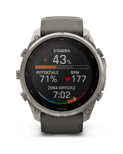 Garmin Fenix 9 Pro Solar inReach Cassa 51mm Orologio GPS Cardio Integrato, Titanium/Pebble Grey